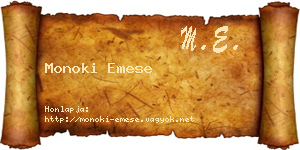 Monoki Emese névjegykártya