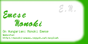 emese monoki business card